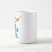 Cute dog and cat Christmas squad design  コーヒーマグカップ (中央)