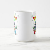 Cute dog and cat Christmas squad design  コーヒーマグカップ (中央)