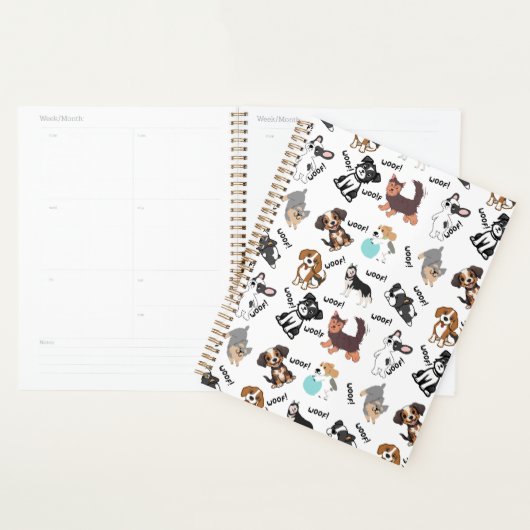 Cute Dog and Woof! プランナー手帳 (ディスプレー)