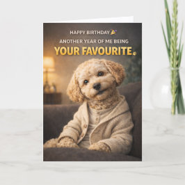 Cute Dog Birthday Card Your Favourite Cockapoo カード