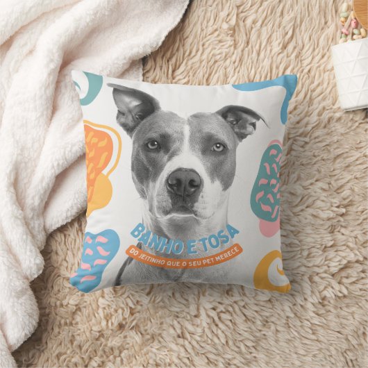Cute Dog Blanket Design クッション (ブランケット)