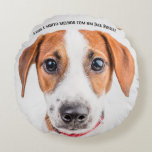 Cute Dog Blanket Design ラウンドクッション<br><div class="desc">A cozy and adorable dog design perfect for blankets and home décor. This charming artwork captures the playful and loyal spirit of dogs, making it ideal for dog lovers who enjoy comfort and style. Perfect for relaxing at home, staying warm, or as a thoughtful gift for anyone who loves dogs....</div>