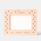 Cute Dog Cat Paw Custom Name Text レーザー彫刻フレーム (正面)