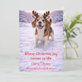 Cute Dog Christmas Sweet Quote | Holiday Card シーズンカード (スタンド正面)
