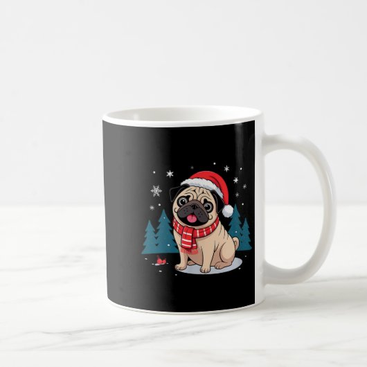 Cute Dog Christmas Valentines Design  コーヒーマグカップ (右)