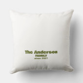 Cute Dog Dalmatian Bow Heart Sage Throw Pillow クッション (裏面)