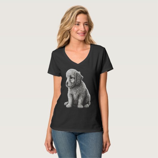 Cute Dog Graphic Puppy Illustration 1 Tシャツ (正面フル)