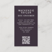 Cute Dog Groomer Personalized Spa Style 名刺 (裏面)