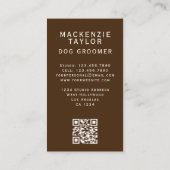Cute Dog Groomer Personalized Spa Style 名刺 (裏面)