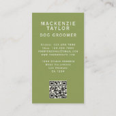 Cute Dog Groomer Personalized Spa Style 名刺 (裏面)