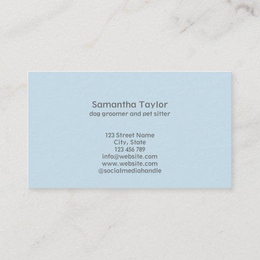 Cute Dog Groomer Salon Spa  名刺 (裏面)