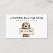 Cute Dog Grooming Modern Fun Appointment Card 名刺 (正面)