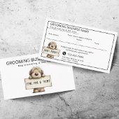 Cute Dog Grooming Modern Fun Appointment Card 名刺