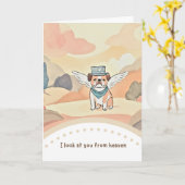 cute dog happy birthday カード (黄色い花)