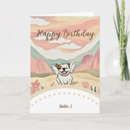 cute dog happy birthday カード