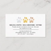 Cute Dog Holding Bone Logo | Groomers 名刺 (裏面)