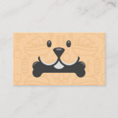 Cute Dog Holding Bone Logo | Groomers 名刺 (正面)
