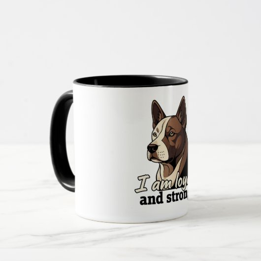 Cute Dog Illustration | Personalized Pet Lover Cof マグカップ (正面左)