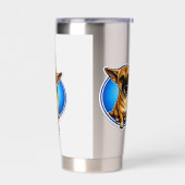 Cute Dog Illustration Stainless Steel Travel Mug 保温保冷タンブラー (左面)