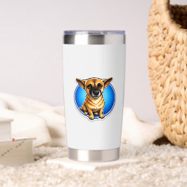 Cute Dog Illustration Stainless Steel Travel Mug 保温保冷タンブラー