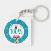 Cute Dog Keychain – Custom Text & Image キーホルダー (裏面)