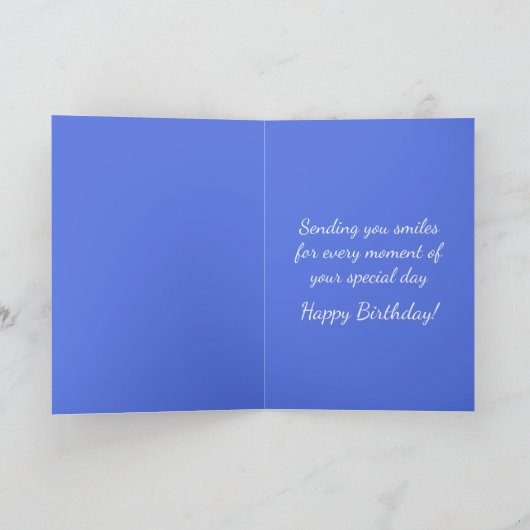 Cute Dog King Charles Cavalier Spaniel Birthday カード (内部)