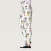 Cute Dog Leggings for Women – Colorful Cartoon レギンス (左)