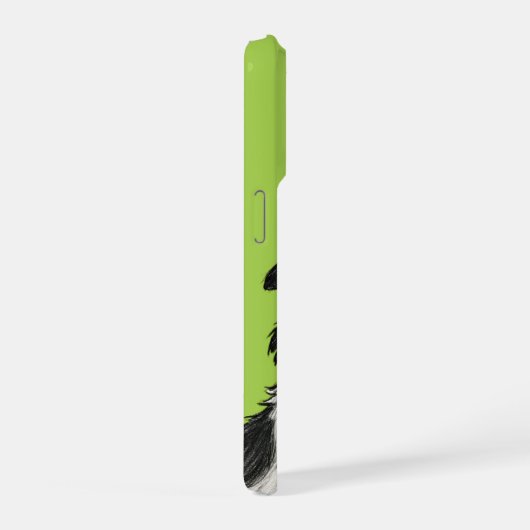 Cute Dog lime green iPhoneケース (右側面)