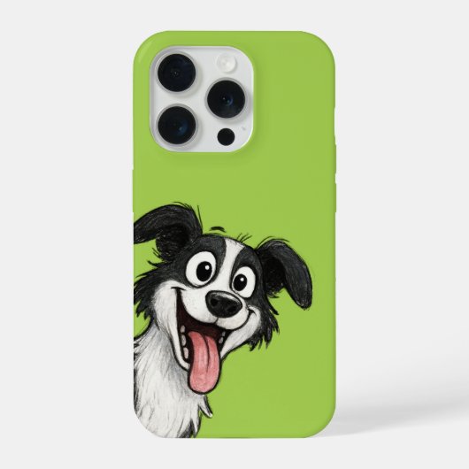 Cute Dog lime green iPhoneケース (裏面)