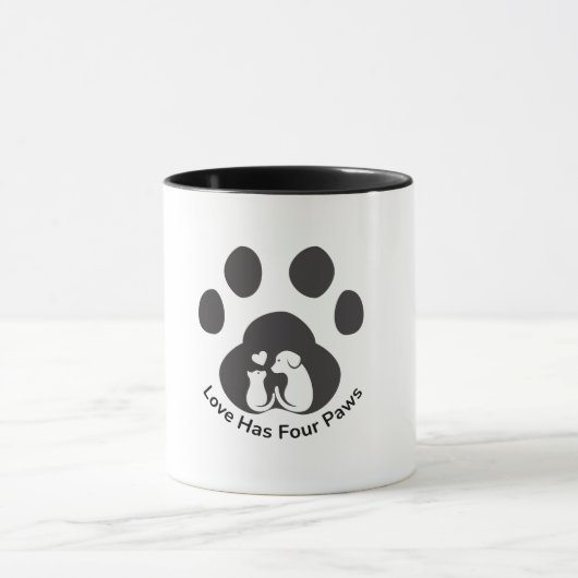 Cute Dog Love Mug マグカップ (中央)