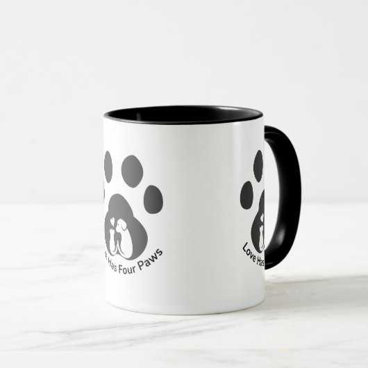 Cute Dog Love Mug マグカップ (正面右)