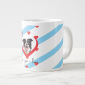 Cute Dog Love Phone Case – Me + You = Love – Adora ジャンボコーヒーマグカップ (正面右)