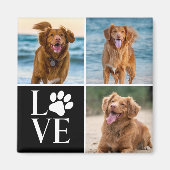 Cute Dog Lover Custom Love Photo Collage Pet マグネット (正面)