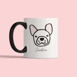 Cute Dog Lover Dog Mom Dog Dad | Frenchie ツートーンマグカップ
