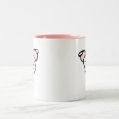 Cute Dog Lover Dog Mom Dog Dad | Pug ツートーンマグカップ (中央)