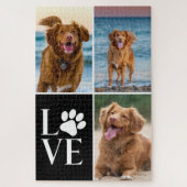 Cute Dog Lover Photo Collage Custom Love Pet ジグソーパズル (縦)