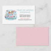 Cute Dog Mobile Pet Grooming Service 名刺 (正面/裏面)