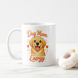 Cute Dog Mom Energy Golden Retriever Coffee Mug コーヒーマグカップ