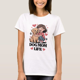 Cute Dog Mom Life Design Adorable Golden Retriever Tシャツ