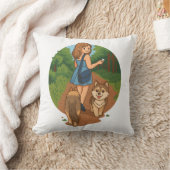 Cute Dog Mom Walking Puppies Forest Trail Illustra クッション (ブランケット)