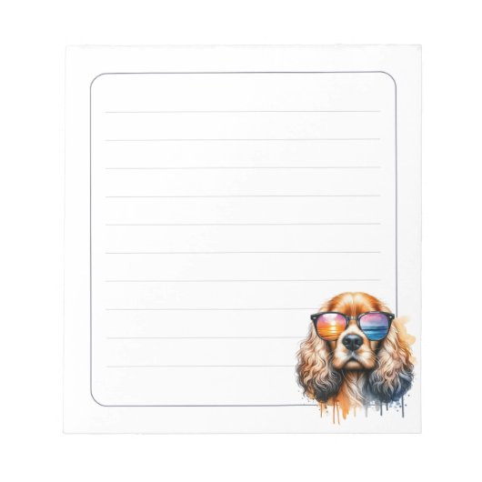 Cute Dog Notepad Dog Lover Notes & To-Do Pad ノートパッド (正面)