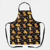 Cute Dog Pattern エプロン (正面)