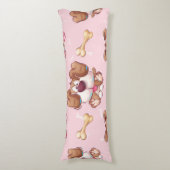 Cute Dog Pattern, Boys Girls & Kids, Dog Fan Gift ボディピロー (正面縦)