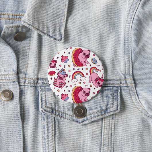 Cute dog pattern for dog lovers 缶バッジ (インサイチュ)