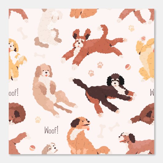 Cute Dog Pattern for Your Kid Room 壁紙 (正面)