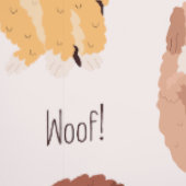 Cute Dog Pattern for Your Kid Room 壁紙 (縫い目)