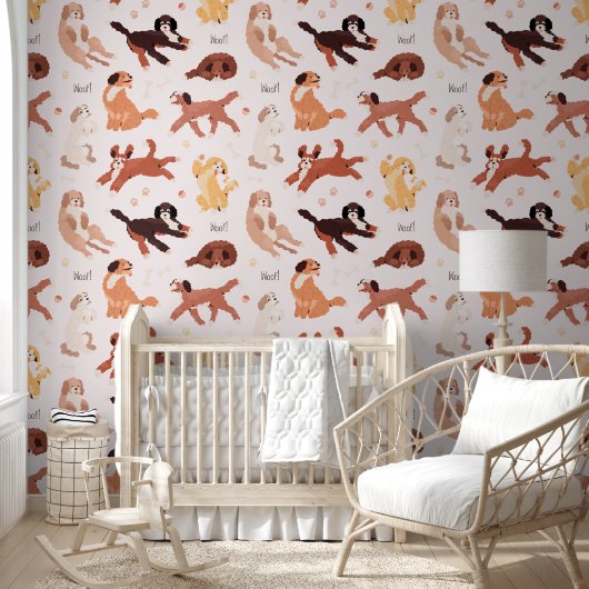 Cute Dog Pattern for Your Kid Room 壁紙 (キッズ)