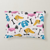Cute dog pattern with baby animal face drawing sca アクセントクッション (裏面)