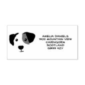 Cute Dog Personalized Address Rubber Stamp ラバースタンプ (インプリント)