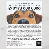 Cute Dog, Pet Sitting Service Advertising チラシ (正面)